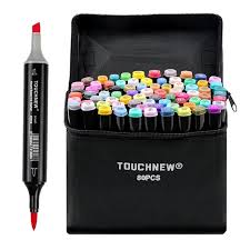 TOUCHNEW Marker 12/30/60/80/168 Colors Soft Brush Markers Pen Sketch Drawing Markers Set For Adults