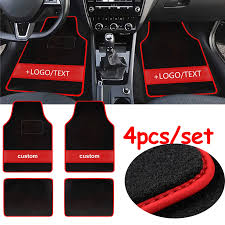 Custom Text Car Floor Mats Universal Automotive Car Mat Full Set Of 4 Front And Rear Car Carpet Auto Interior Accessories